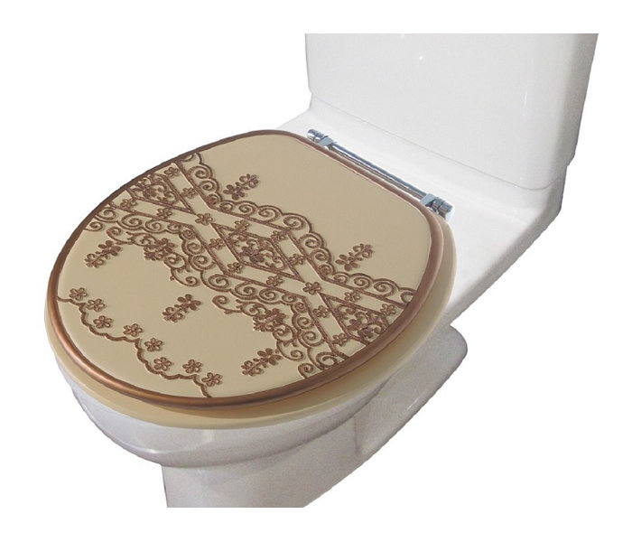 Fleur De Lis Living Vivian Decorative Round Toilet Seat Wayfair Canada